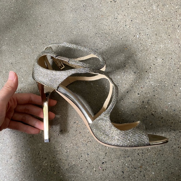 Jimmy choo lang golden glitter sandals heels - Picture 6 of 8